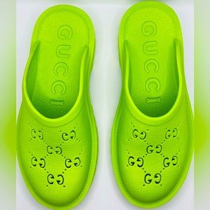 *Final Drop* Gucci Rubber Perforated Slip On Mule Clogs